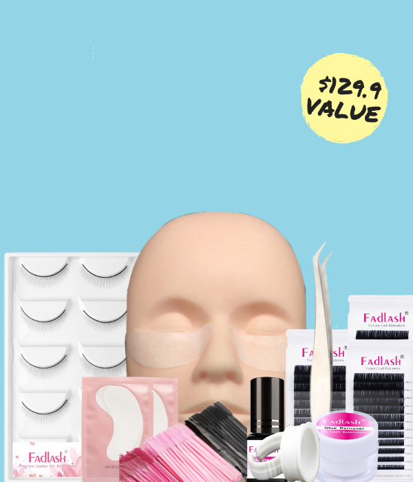 Eyelash Extensions Practice with Mannequin Head
