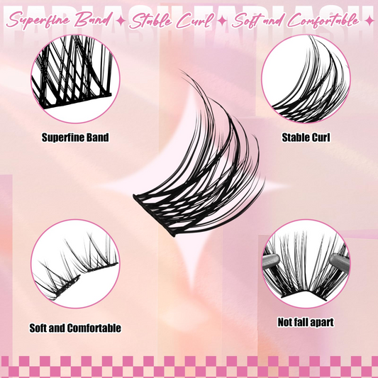 (🇺🇸 US Stock) 168Pcs Wispy DIY Lash Clusters | Natural D Curl