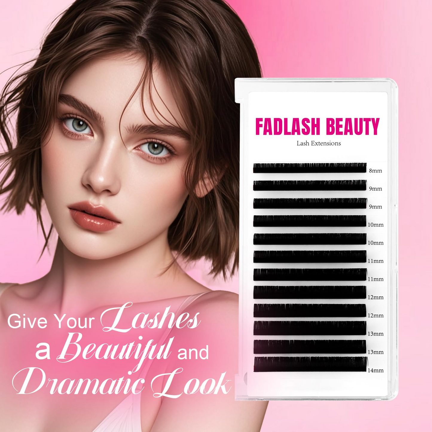 Classic Lash Extensions - Mixed Length Tray - Fadlash