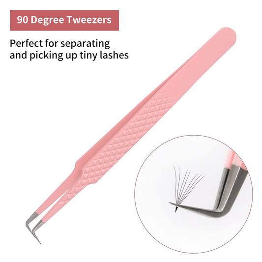 classic eyelash extension tweezers 90Degree