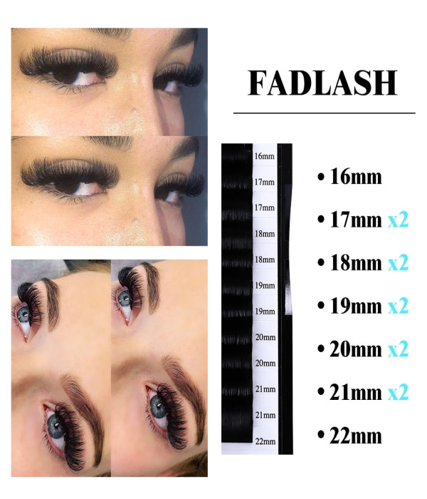 0.07mm D Curl Easy Fan Lashes 16-22mm Mix