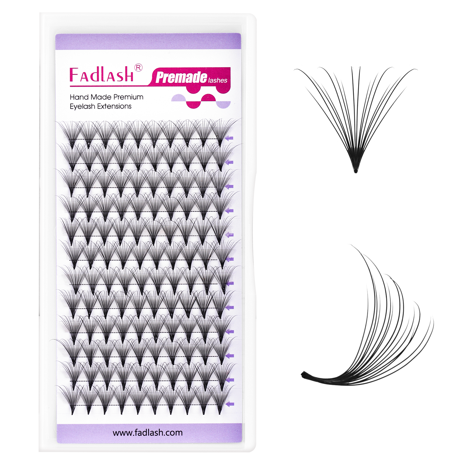 Camellia Premade Volume Fans tray with a single mixed