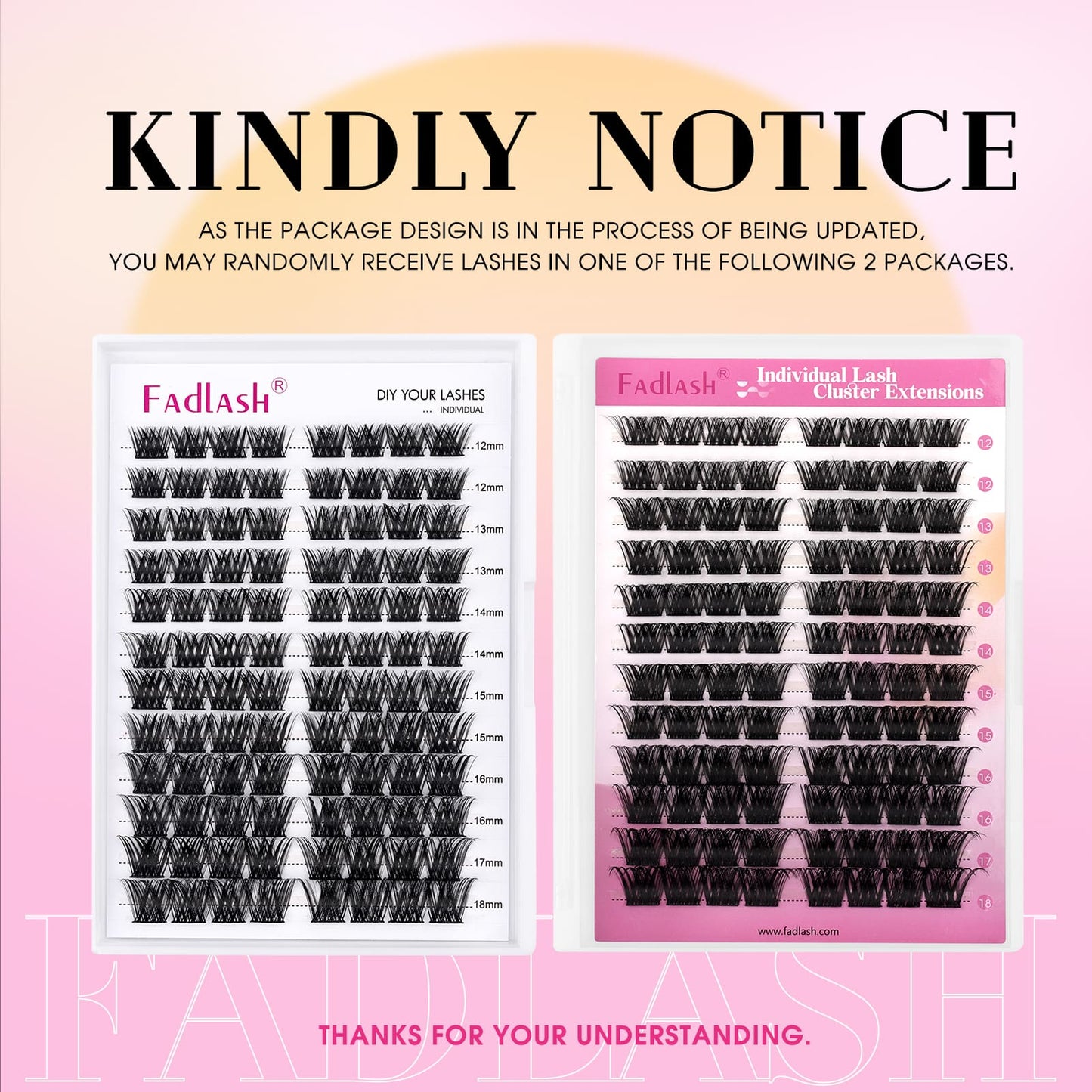 D Curl lash clusters mix 15-20mm for dramatic glam lashes