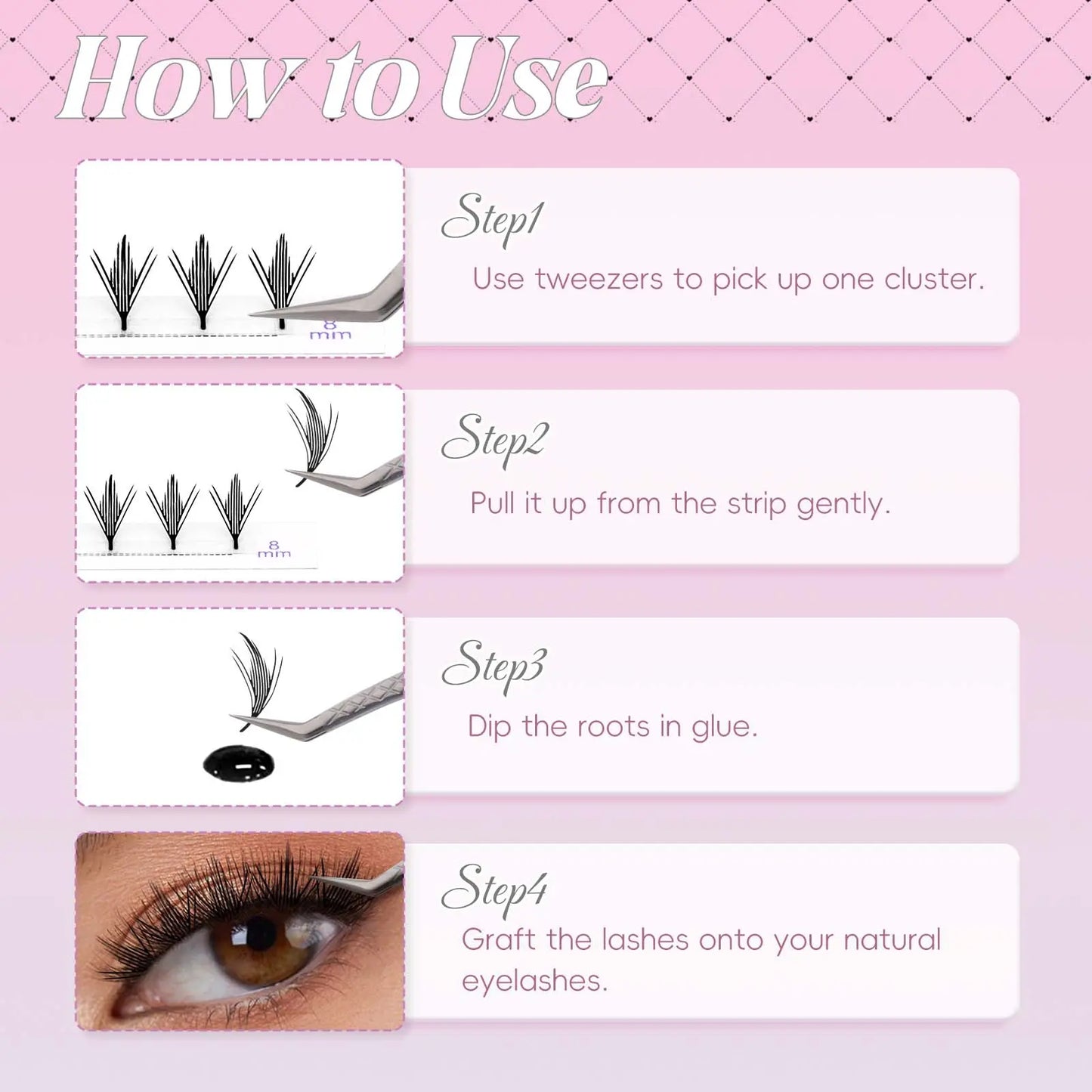 How to Apply FADLASH Individual Cluster Lashes Step by Step Guide