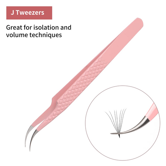 Curved precision tip for easy lash pickup and placement