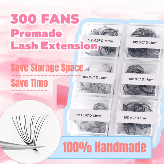 300 Fans 10D Premade Loose Fan Lashes 13–18mm