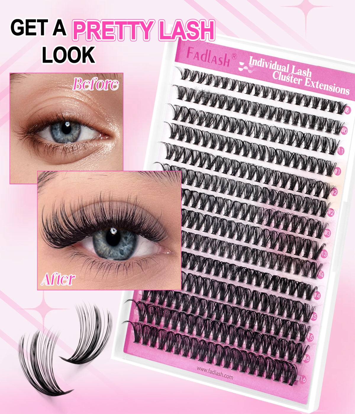 eyelashes cluster 40D