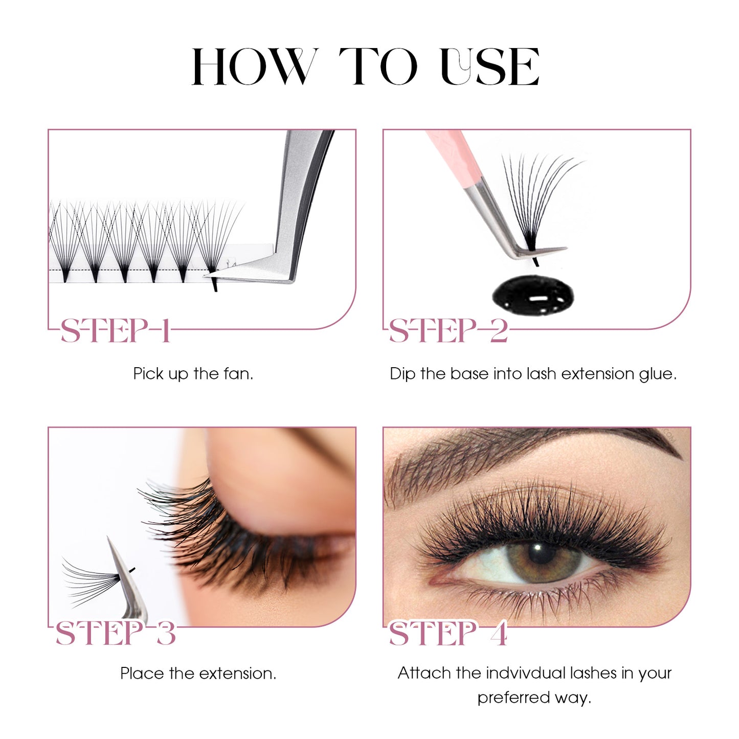 Premade volume fan lashes 10D 0.07mm for lash extension professionals