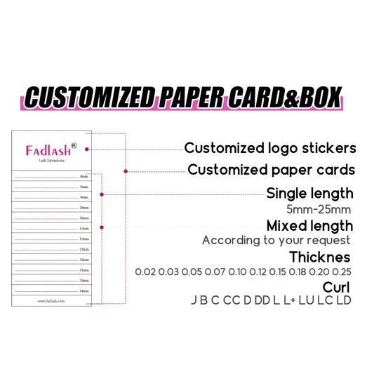 Customized eyelash card