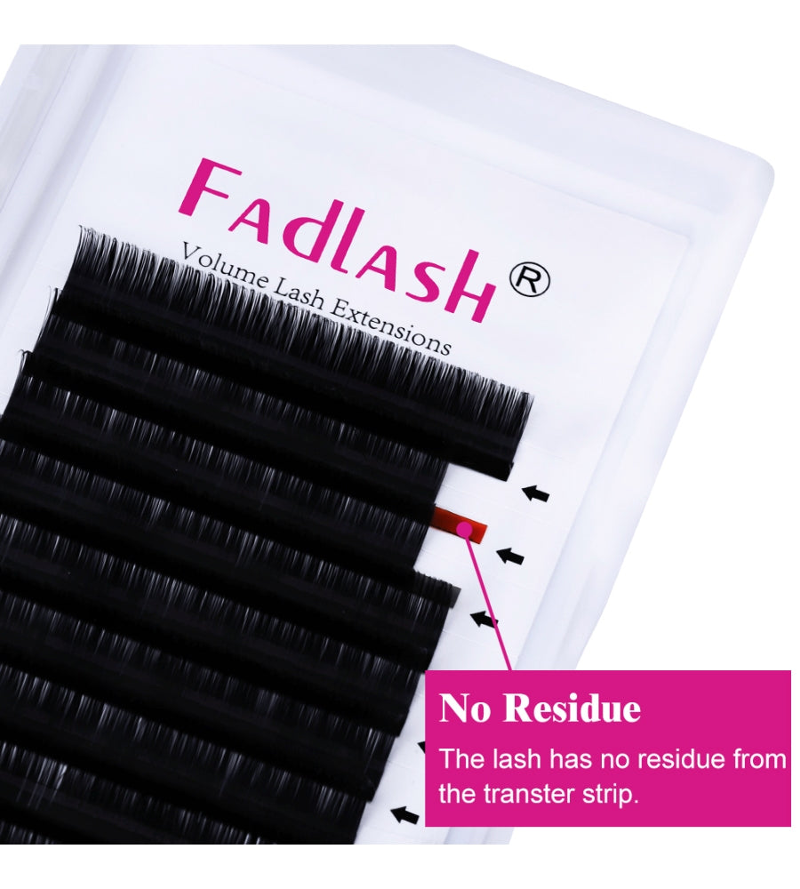 Professional dense volume eyelash extensions tray with matte black finish.