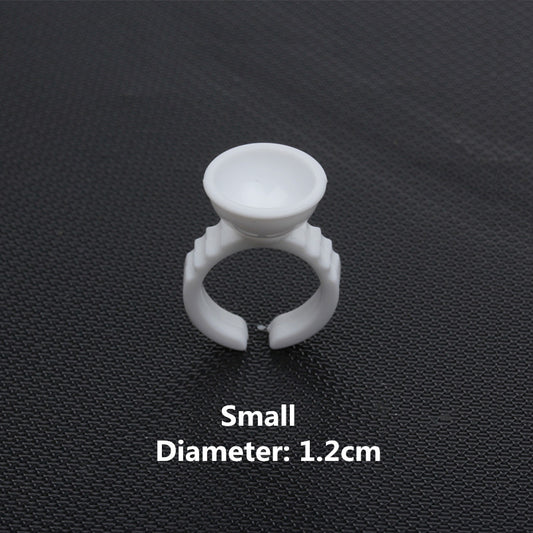 Adjustable glue holder rings for eyelash extensions, tinting and nail art