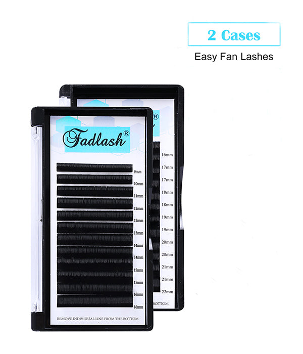 Two Trays Mix Length Easy Fanning Lashes - Fadlash