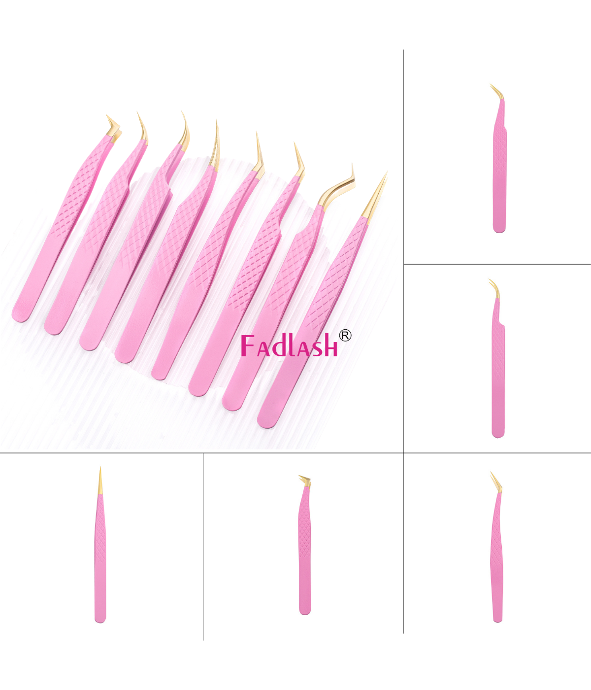 Diamond Eyelash Extensions Tweezers - Fadlash