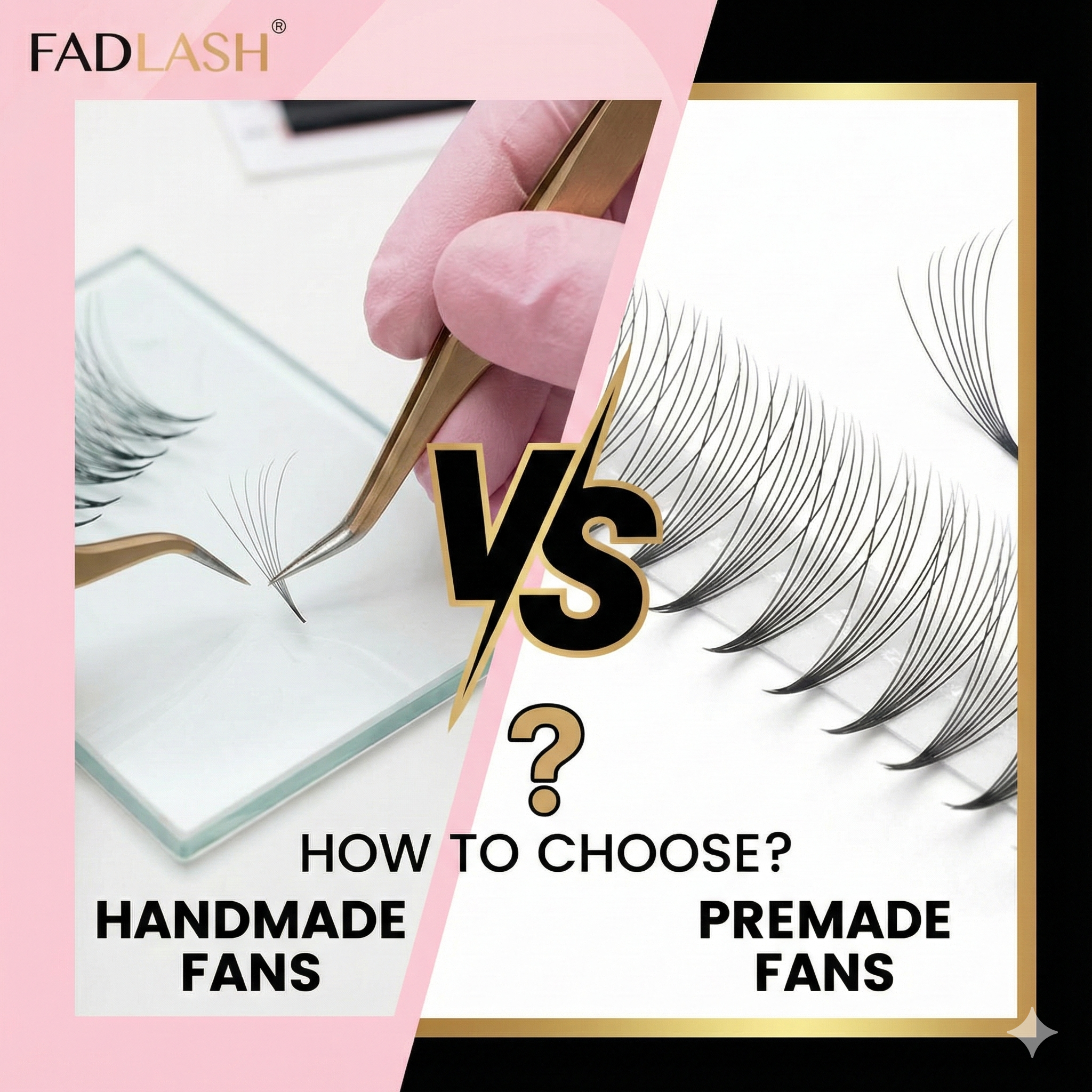 Handmade vs. Premade Fans Lash Extensions