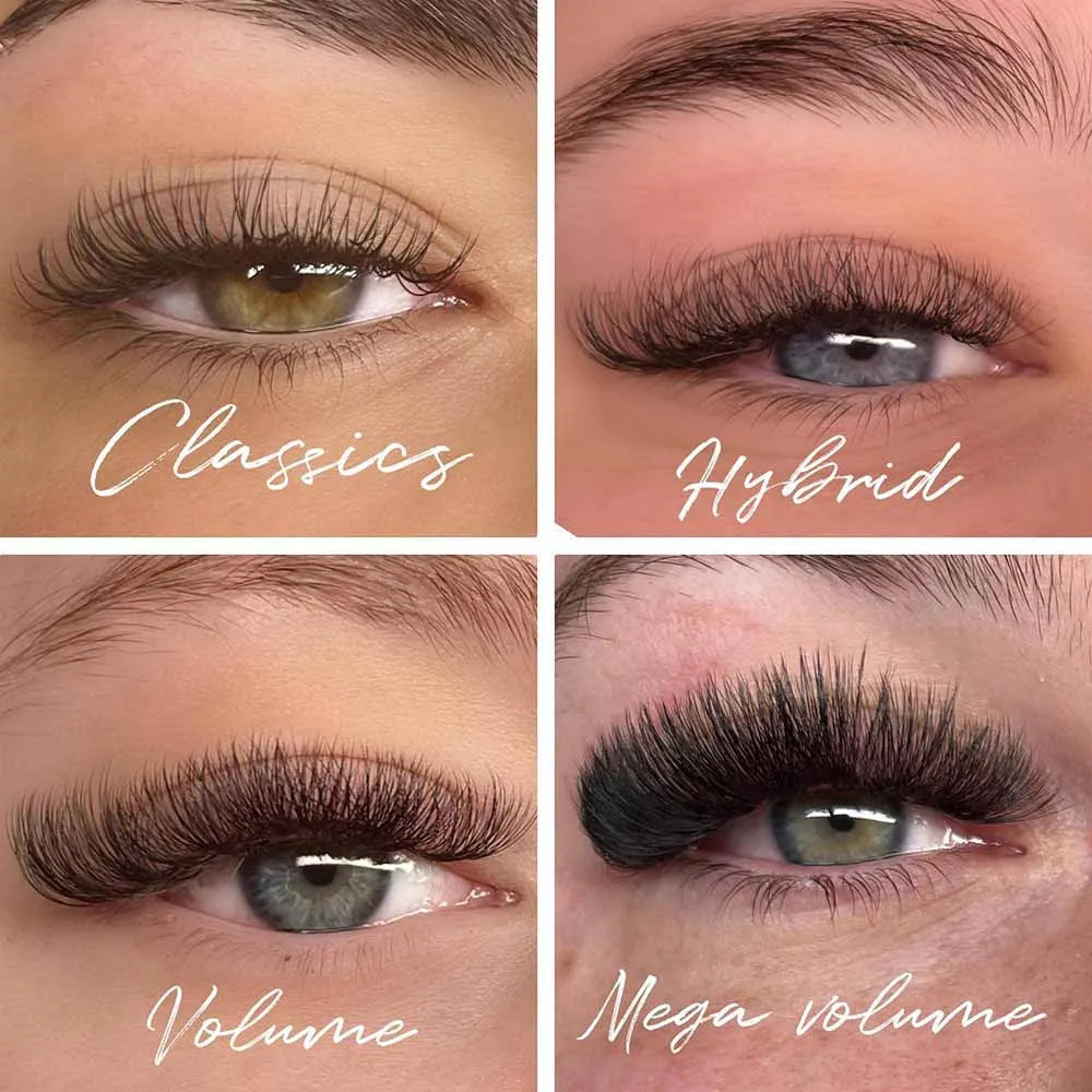 Comparison of Classic, Hybrid, Volume, and Wispy Eyelash Extension Styles