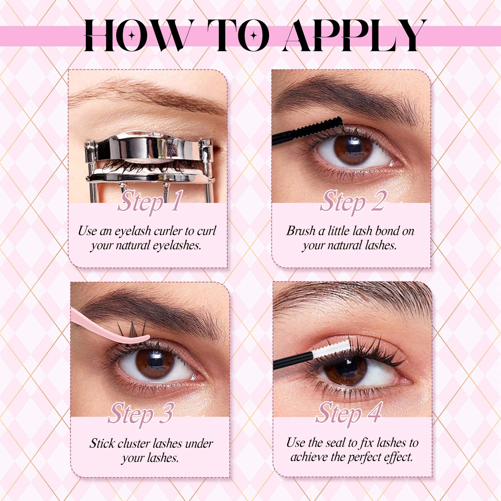 apply cluster lashes