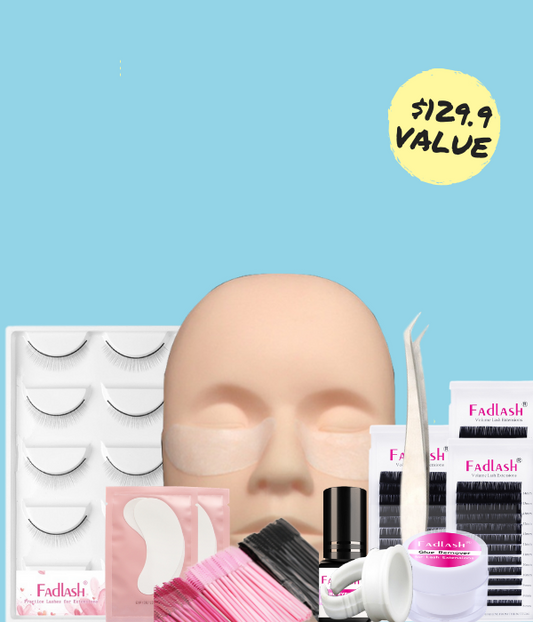 Eyelash Extensions Practice with Mannequin Head