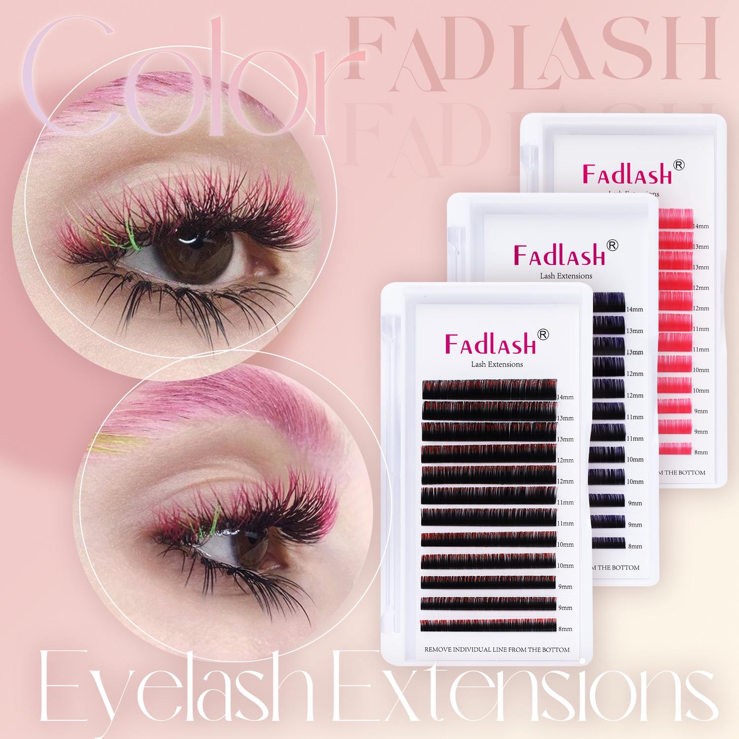 colorful lash extensions