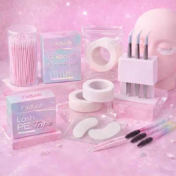 Fadlash eyelash extension accessories and tools