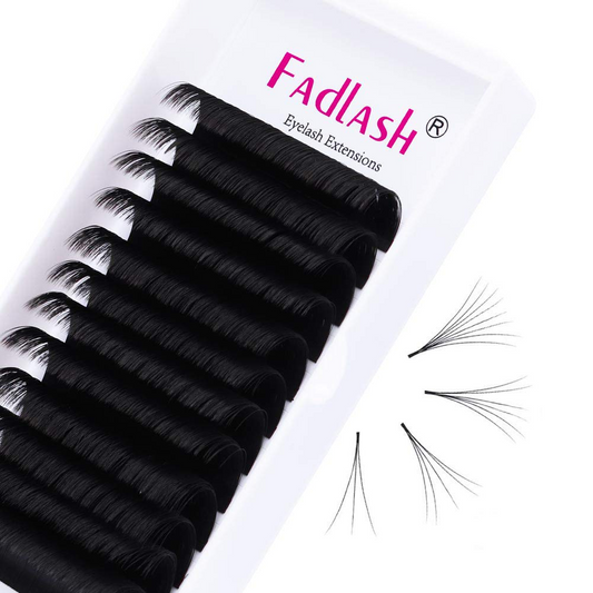 Easy Fan eyelash tray with a 0.05mm D-curvature and a length of 20-25mm.