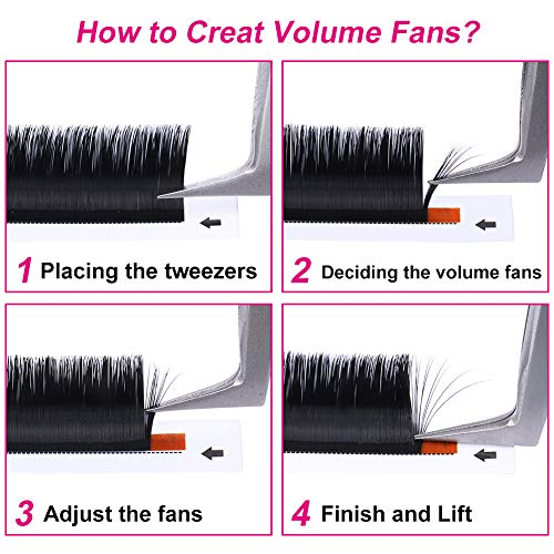 0.05 easy fan lash tray for Russian volume extensions