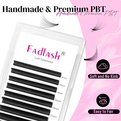 Handmade premium PBT easy fan lashes for professional lash artists