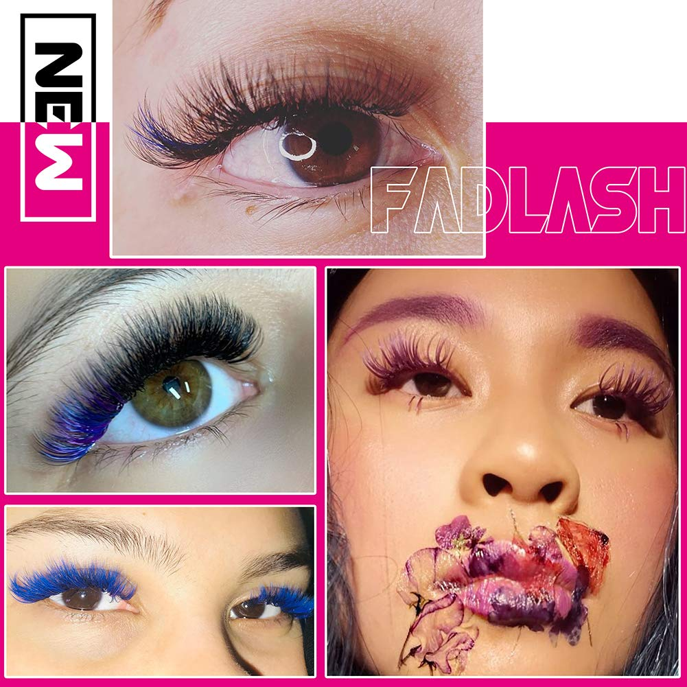 Models wearing striking blue lash extensions for creative and festival makeup looks