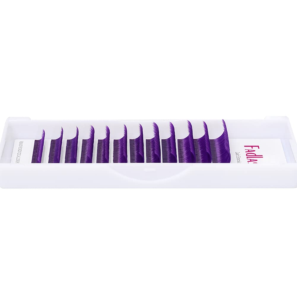 Infographic highlighting foil back strips and stable curl of purple lash extensions