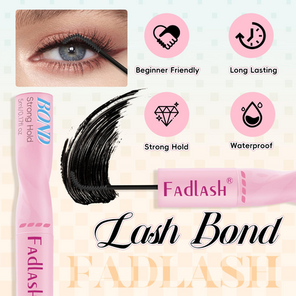 lash glue and bond applied to diy cluster lashes