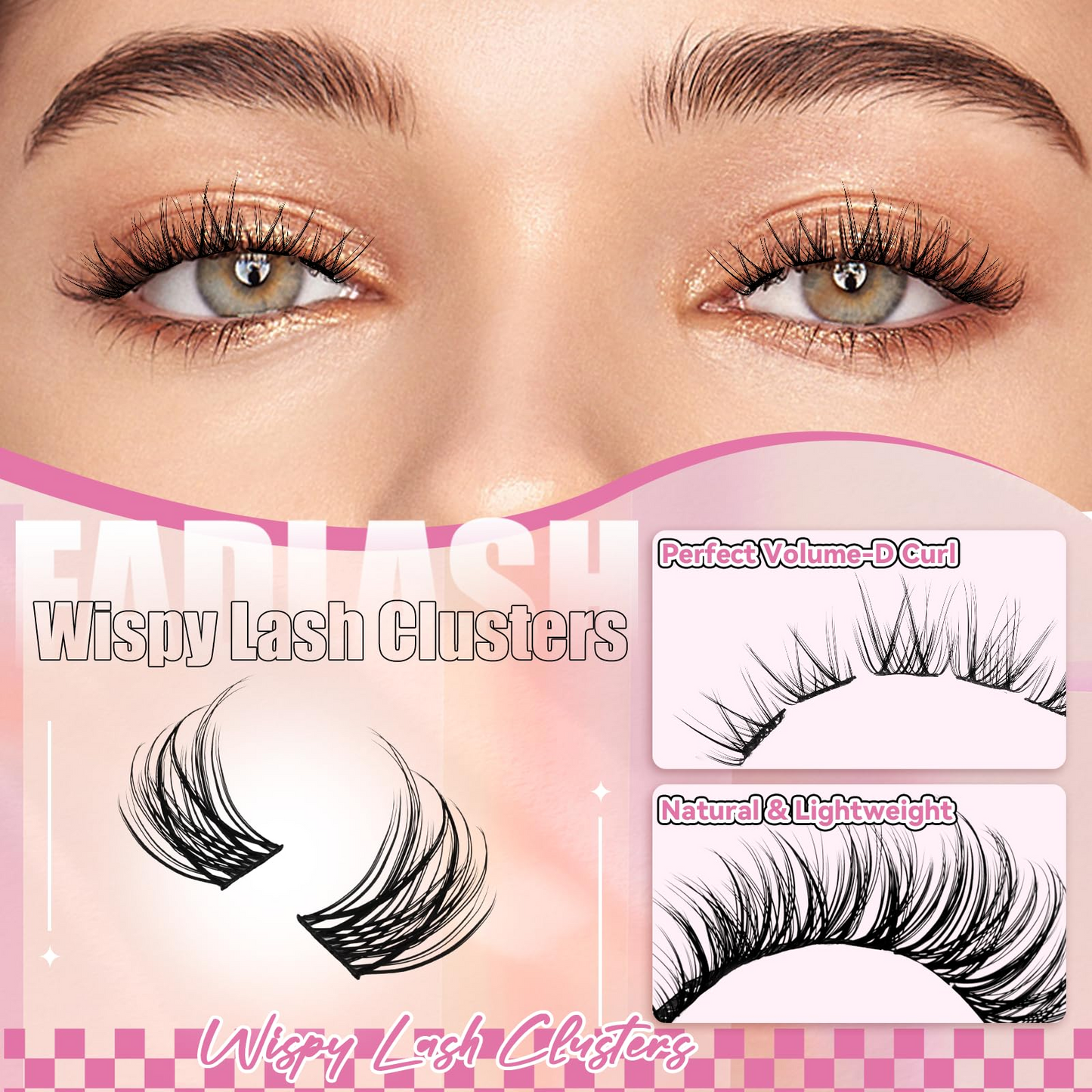 (🇺🇸 US Stock) 168Pcs Wispy DIY Lash Clusters | Natural D Curl