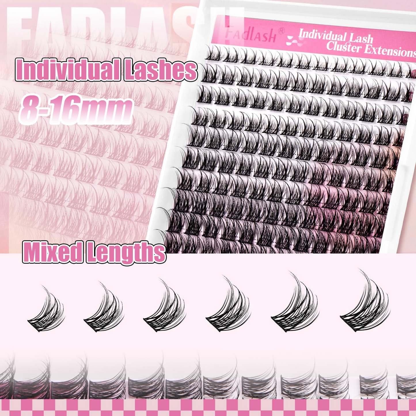 (🇺🇸 US Stock) 168Pcs Wispy DIY Lash Clusters | Natural D Curl