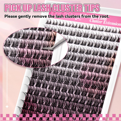 (🇺🇸 US Stock) 168Pcs Wispy DIY Lash Clusters | Natural D Curl