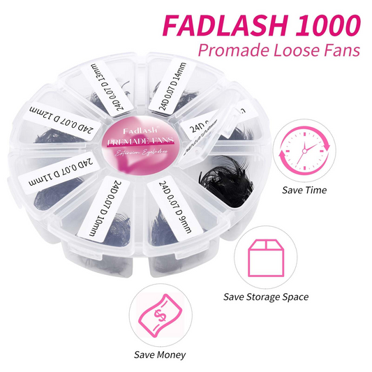 1000 24D Premade Loose Fan Lashes for Mega Volume Eyelash Extensions