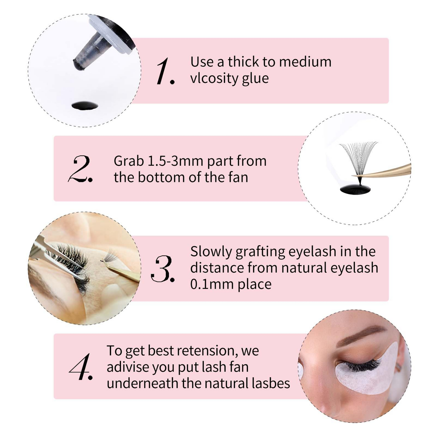 1000 24D Premade Loose Fan Lashes for Mega Volume Eyelash Extensions