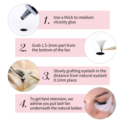 1000 24D Premade Loose Fan Lashes for Mega Volume Eyelash Extensions