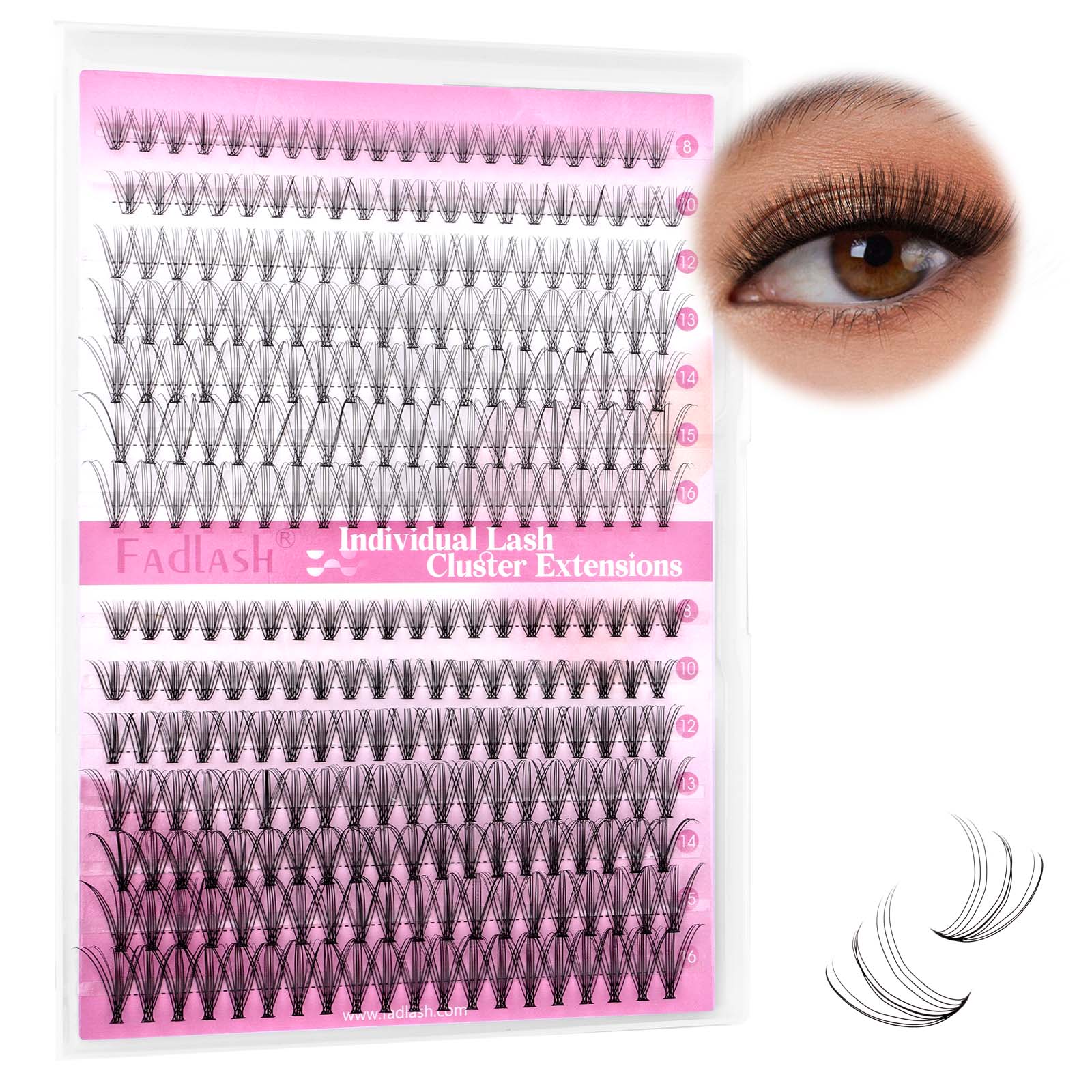 cluster false eyelashes​ 10D+20D