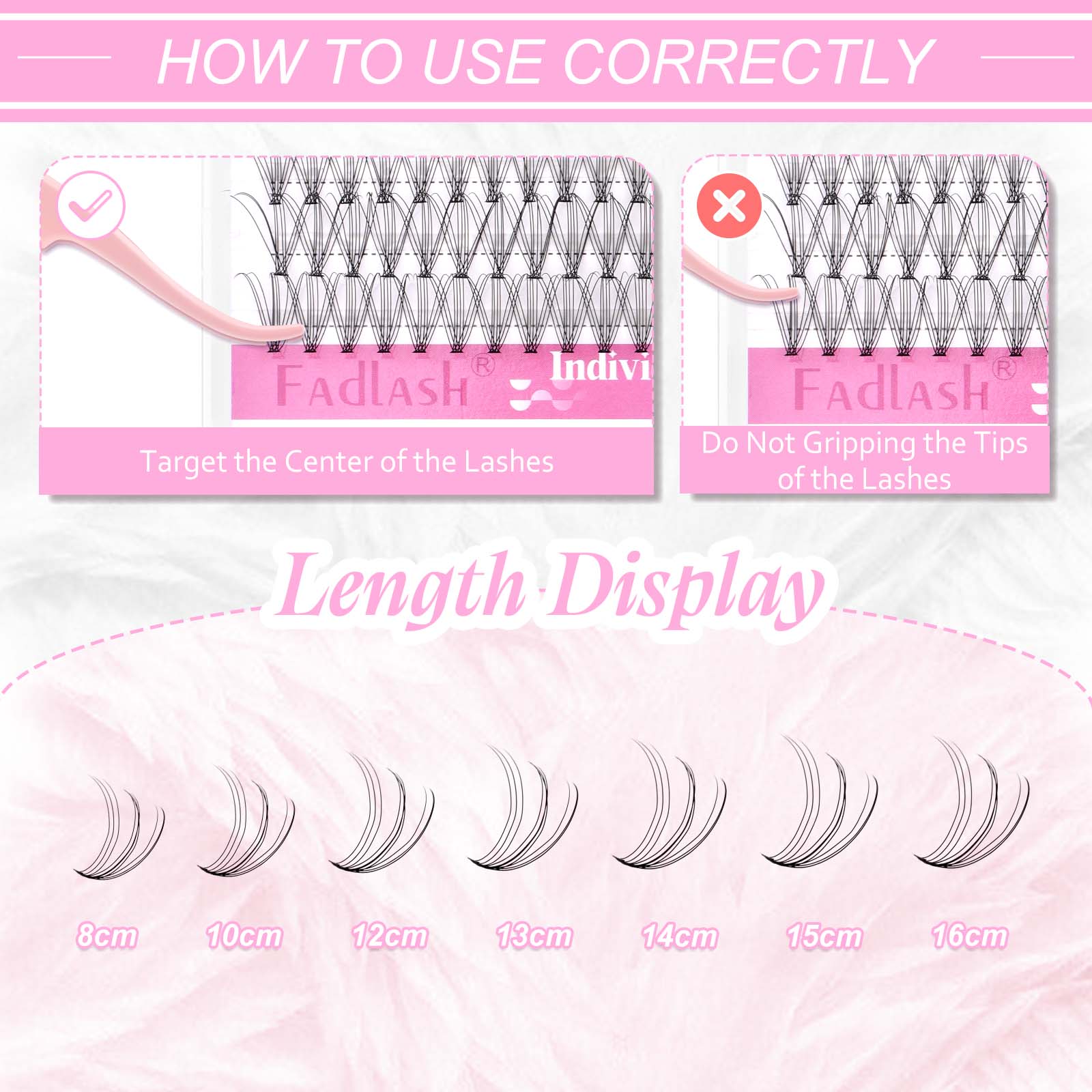 10D+20D eyelash extensions clusters​