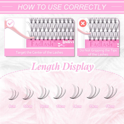 10D+20D eyelash extensions clusters​