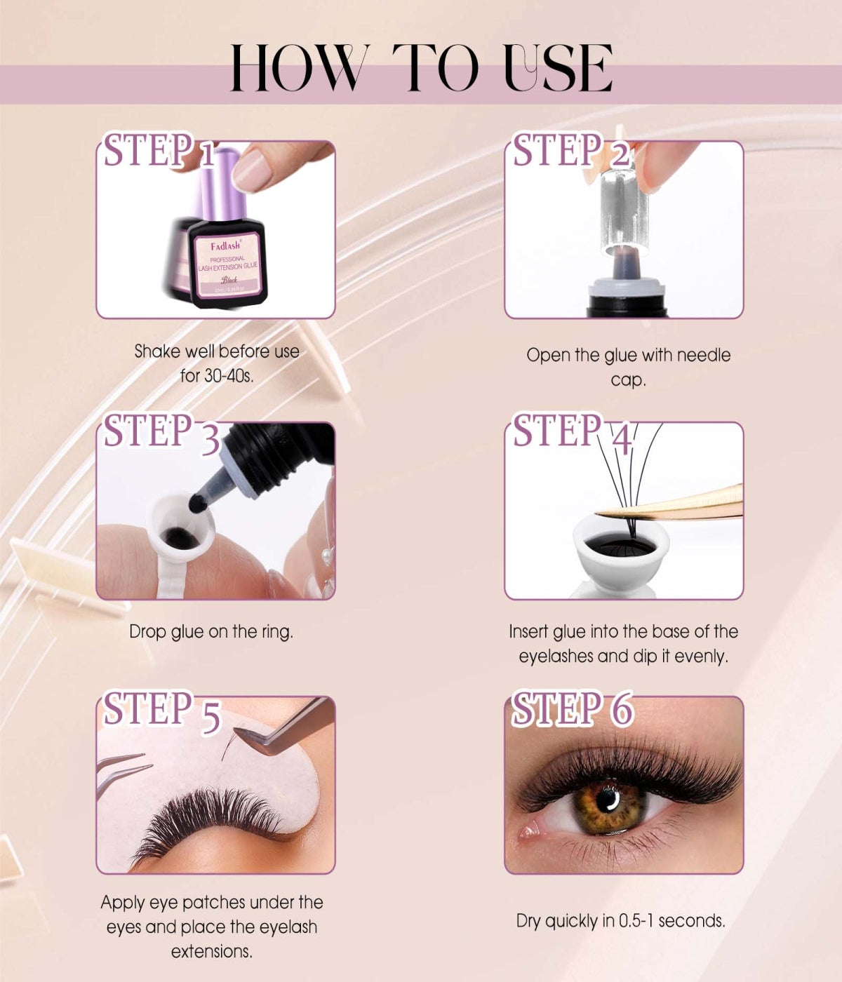 Fadlash best lash extension glue for sensitive eyes