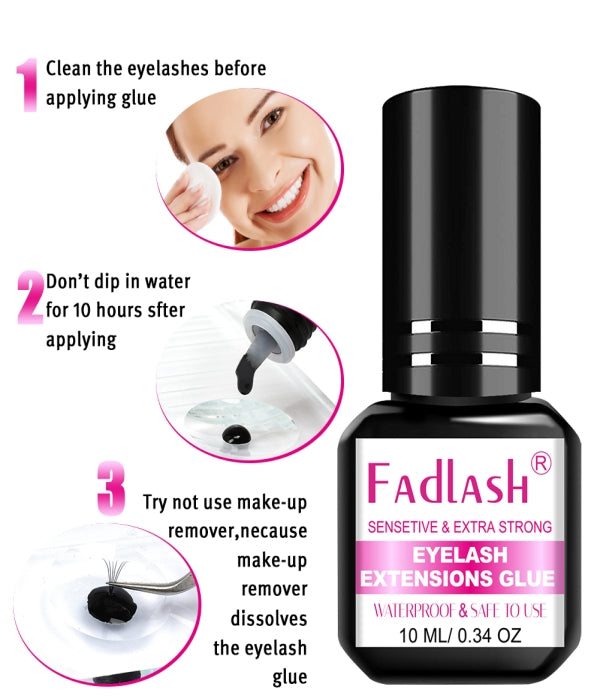 individual eyelashes and glue​