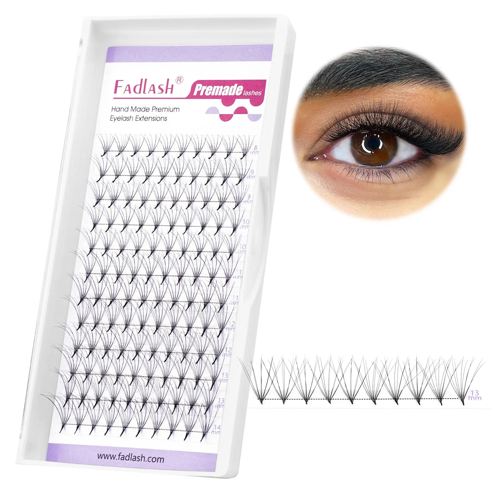 40 Lash Trays Classic/Easy Fan/ Premade Fan Small Bulk Order Fadlash