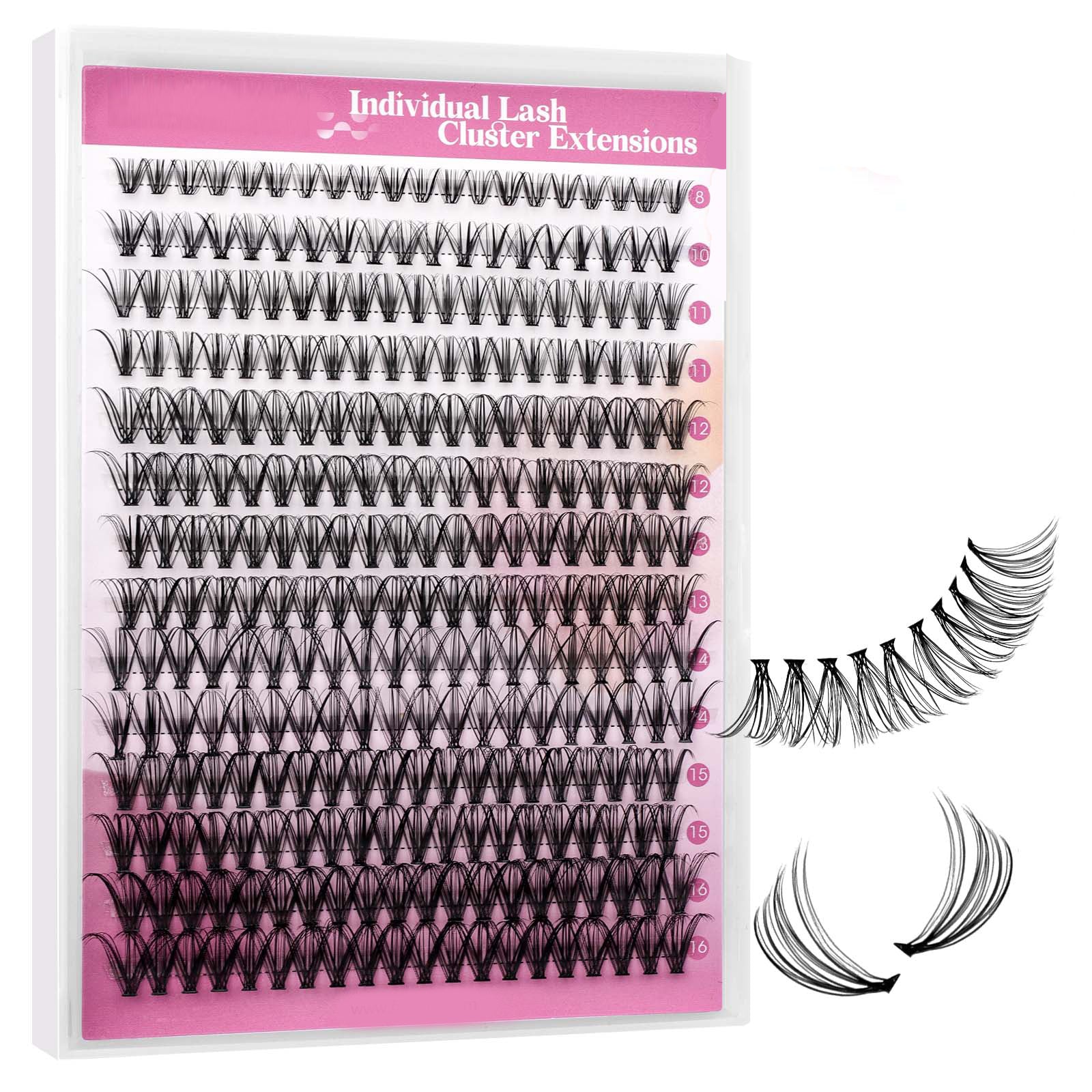 DIY lash extensions with 20D individual lash clusters