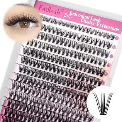 14 rows mixed length lash clusters for customizable lash looks