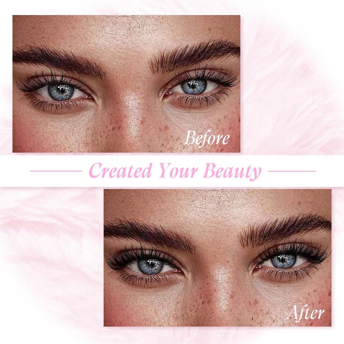 20D lash cluster extensions with D Curl design