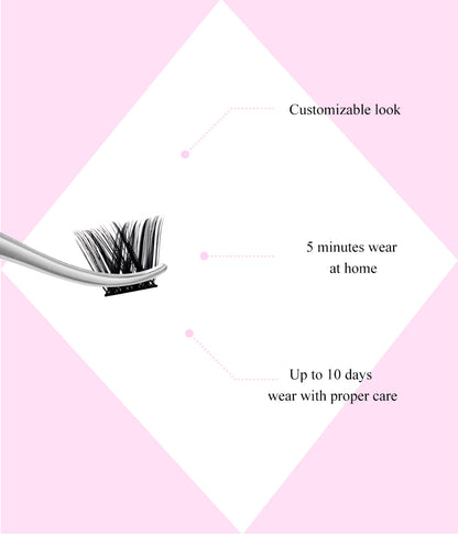 Fluffy cat eye lash clusters​