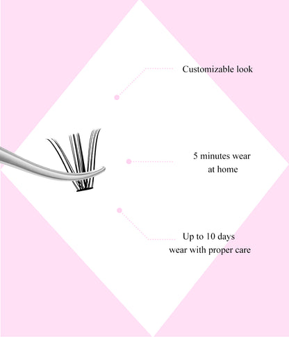 waterproof lash cluster 20D