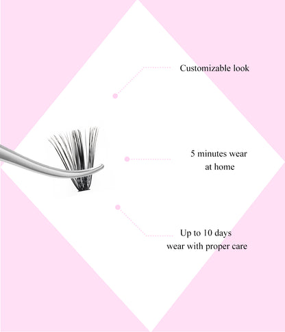 fluffy cluster lashes DIY Set