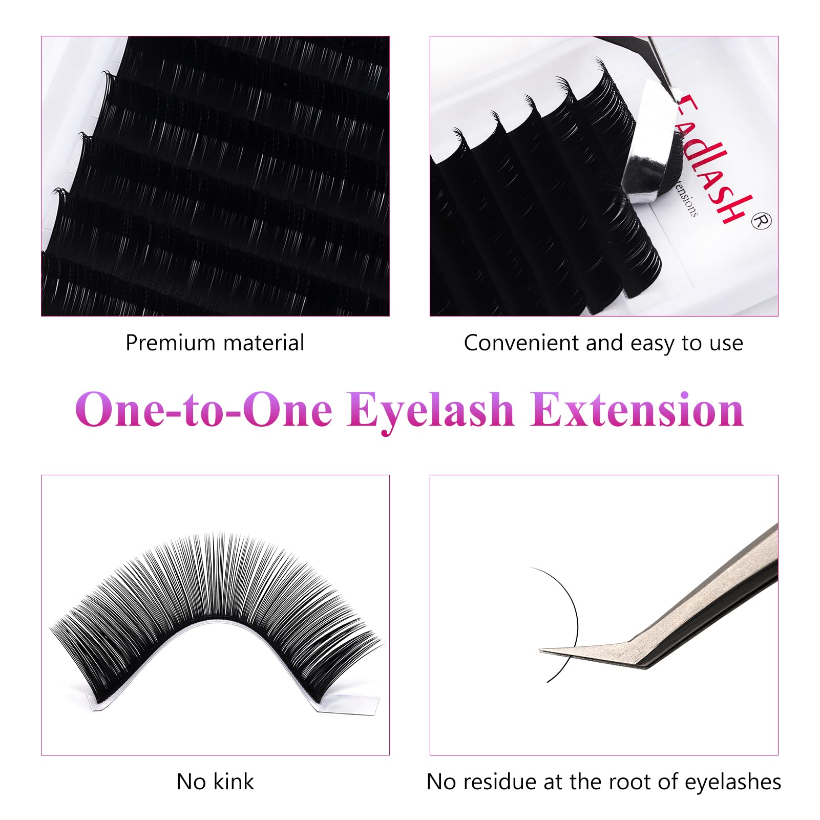 10mm classic lash extensions single length variant C curl