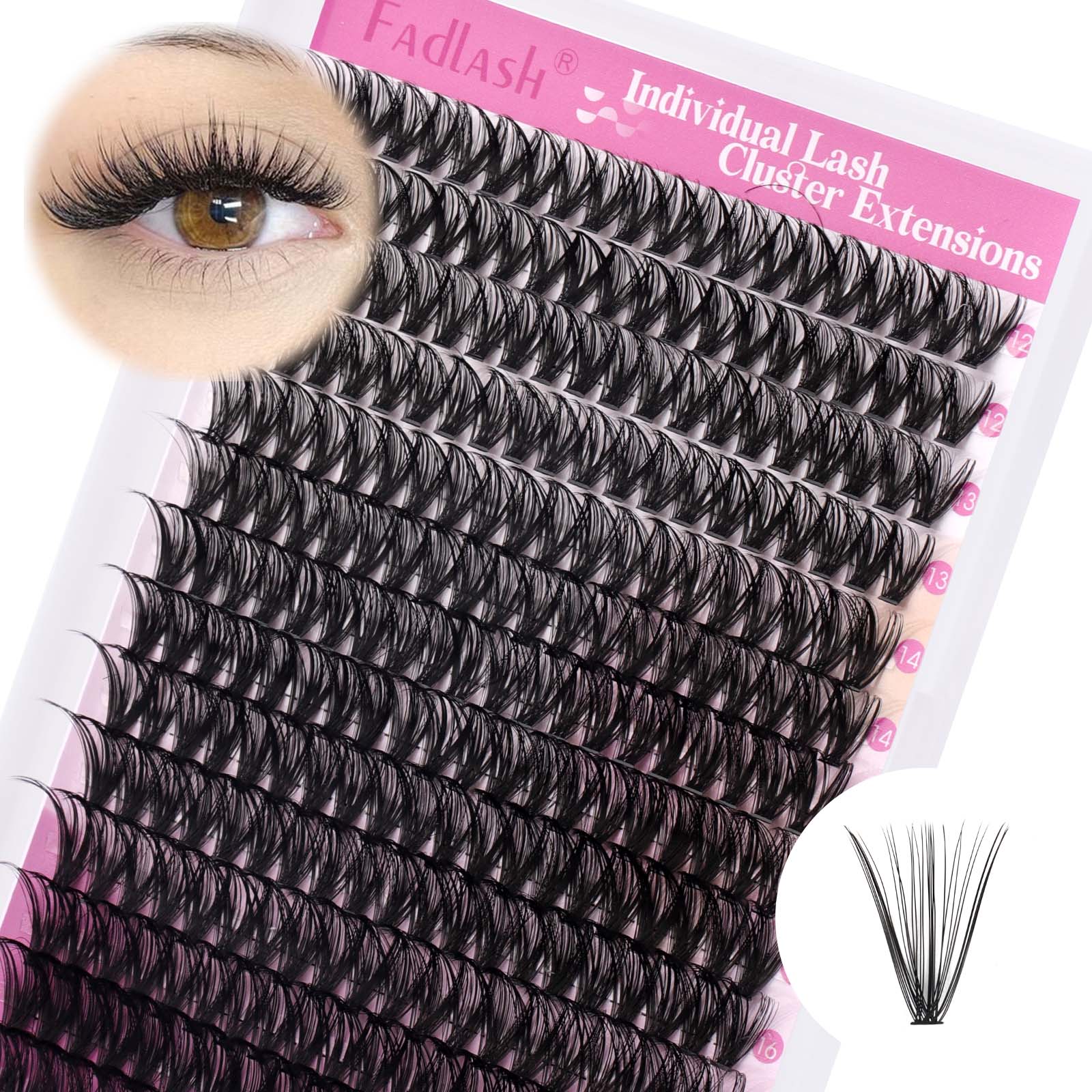 how to apply cluster lashes​ 12-18mm