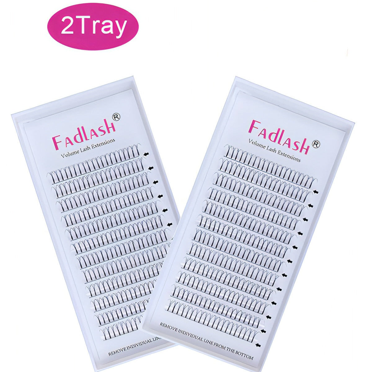 3D volume lash extensions 2 trays